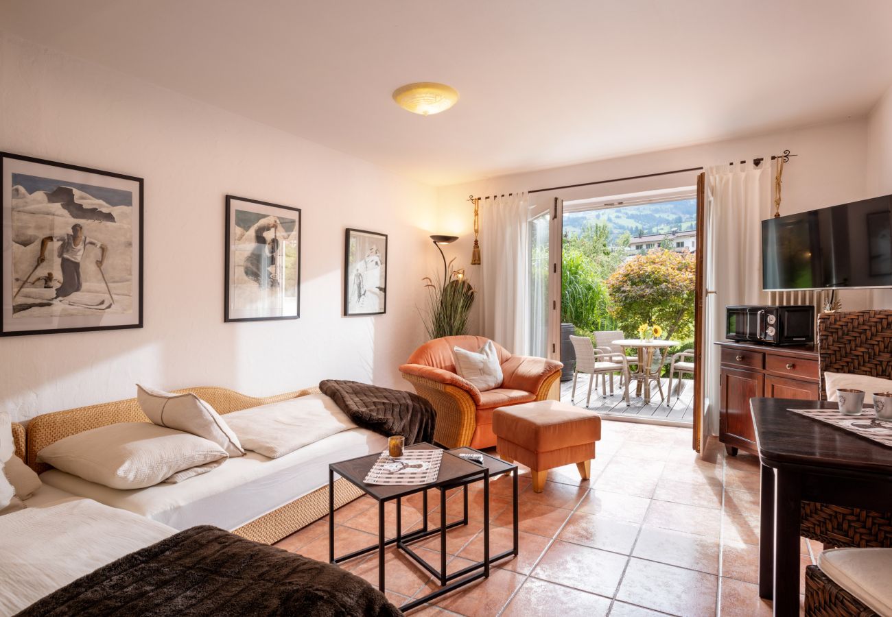 Studio in Kirchberg in Tirol - Bergblick with private sauna